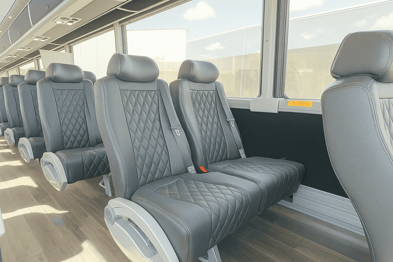 interior of Coach Bus Beaverton charter bus